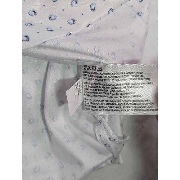 Greg Norman ML75 Play Drive Golf Polo River Drive White Size Medium NWT - Picture 7 of 9